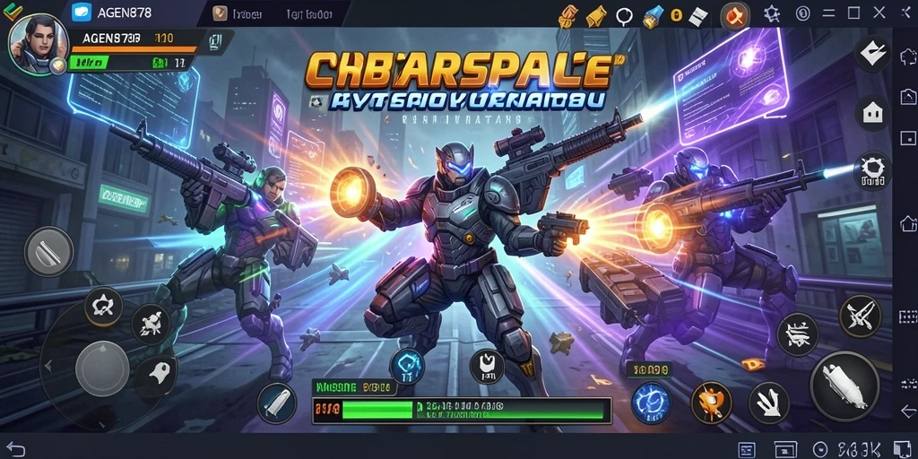 Screenshot AGEN878 menampilkan aksi tembak-menembak yang intens.