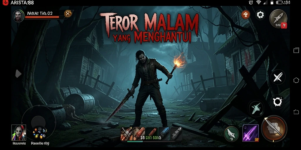 Screenshot utama ARISTA88 menampilkan suasana mencekam dan gameplay Horror yang intens.