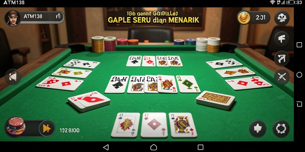 Tampilan gameplay ATM138 dengan aksi seru permainan Gaple.
