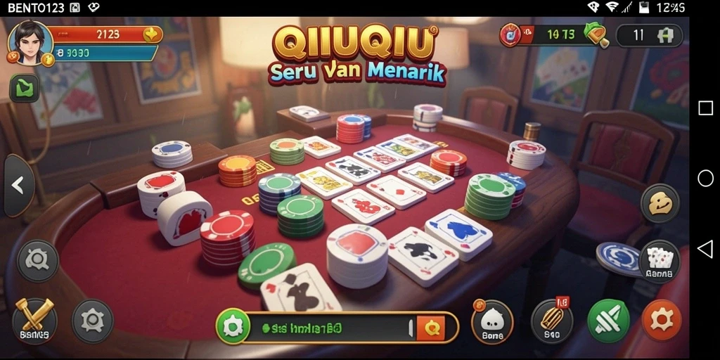Tampilan gameplay menarik dari BENTO123 dengan kartu QiuQiu.