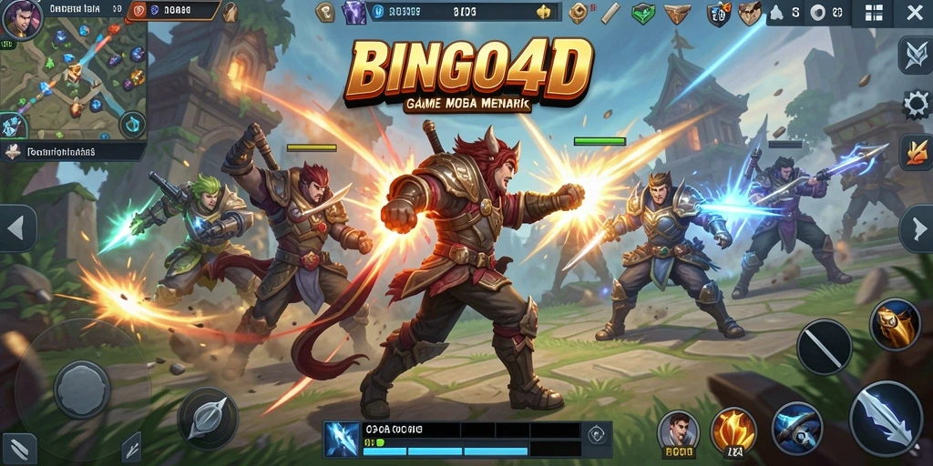 Gameplay seru BINGO4D dengan aksi pahlawan yang menegangkan.