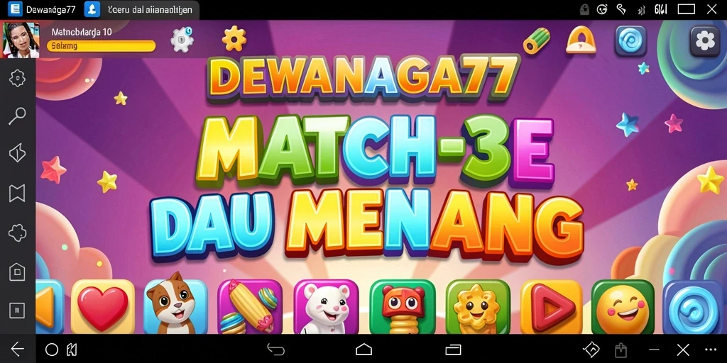 Tampilan gameplay seru DEWANAGA77 dengan tantangan Match-3.
