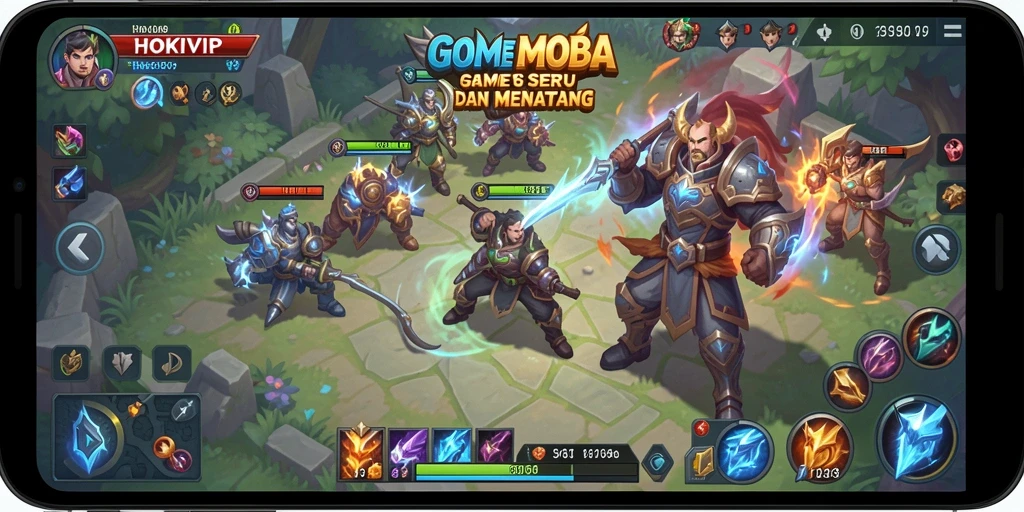 Tampilan gameplay HOKIVIP yang mengasyikkan dengan pertarungan seru.