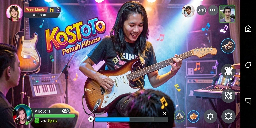 Tampilan gameplay KOSTOTO yang menarik dan interaktif.