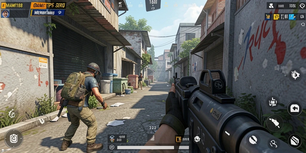Tampilan gameplay seru MAMI188 dalam mode TPS.