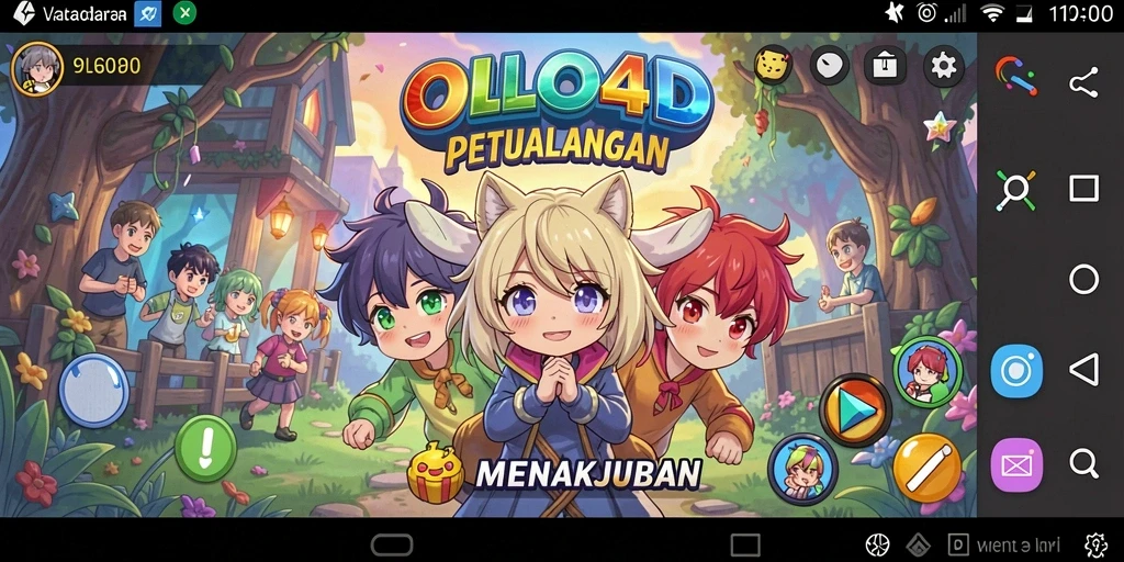 Tampilan gameplay menarik dari OLLO4D dengan karakter Anime.