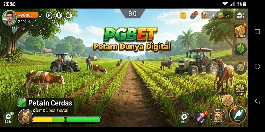 Screenshot PGBET menampilkan gameplay bercocok tanam yang seru dan mendidik.