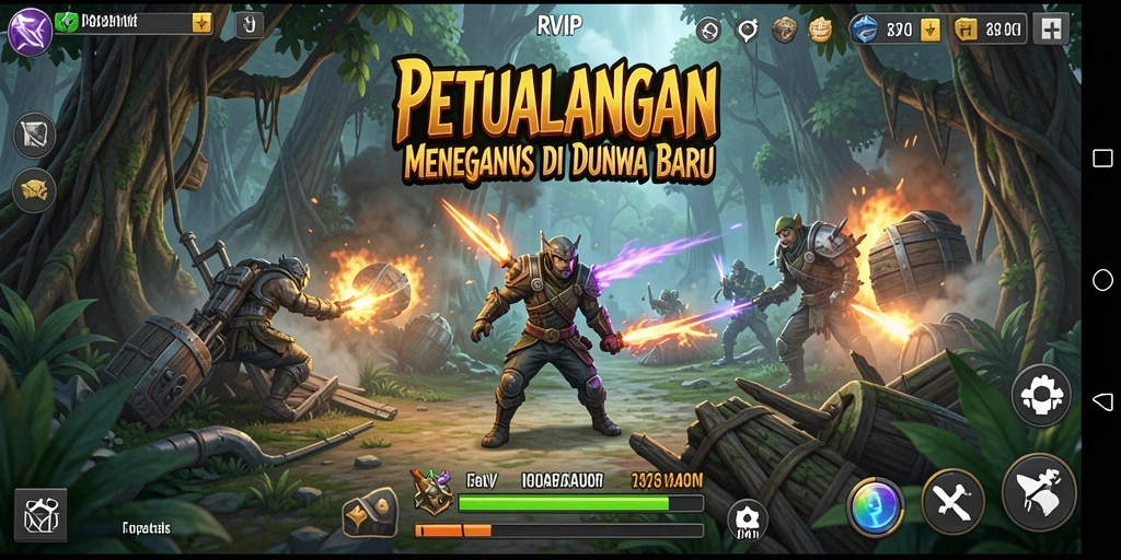 Screenshot menampilkan aksi mendebarkan dalam gameplay petualangan.