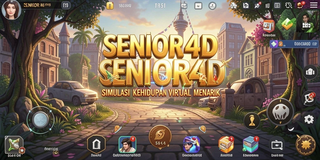 Tampilan gameplay SENIOR4D dengan interaksi karakter yang menarik.