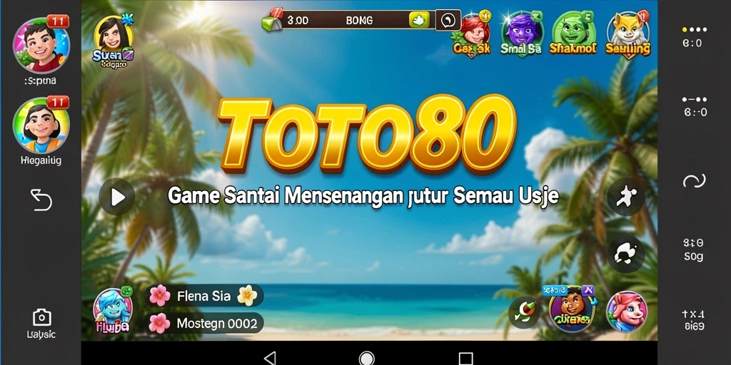 Tampilan gameplay TOTO80 yang cerah dan mengasyikkan.